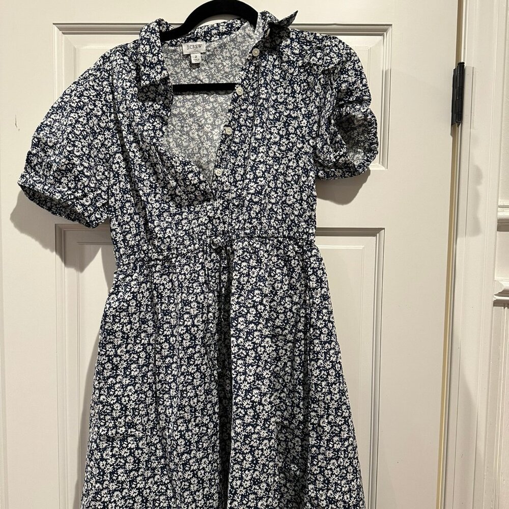 Jcrew Factory Navy Floral Dress